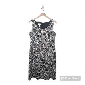 Talbots Women's Sleeveless Fit and Flare Dress, Multicolor, Size 12